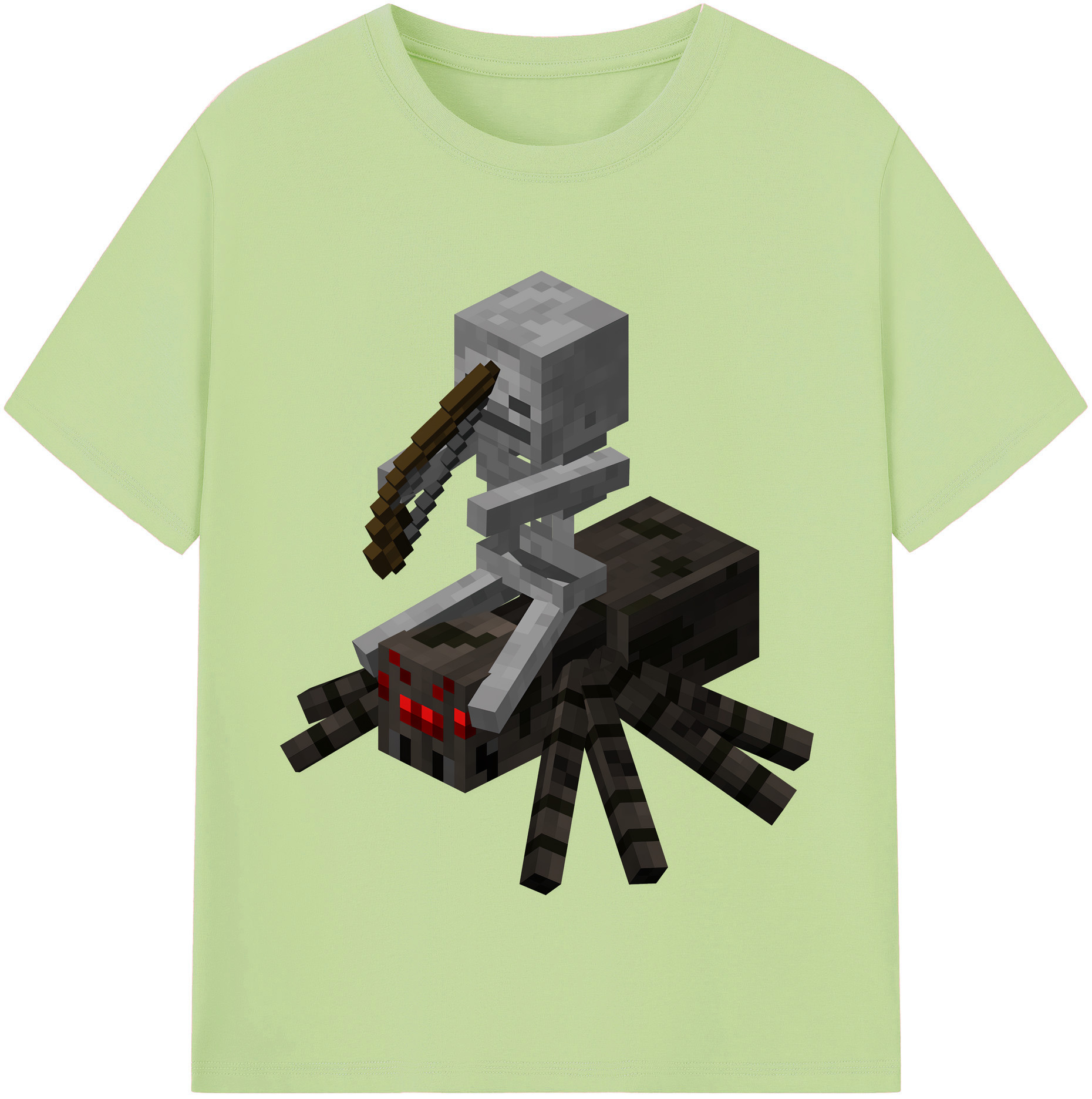 （画像用） マインクラフト ブロックの世界 Minecraft MC Block world 綿100％半袖Tシャツ（フロントプリント）